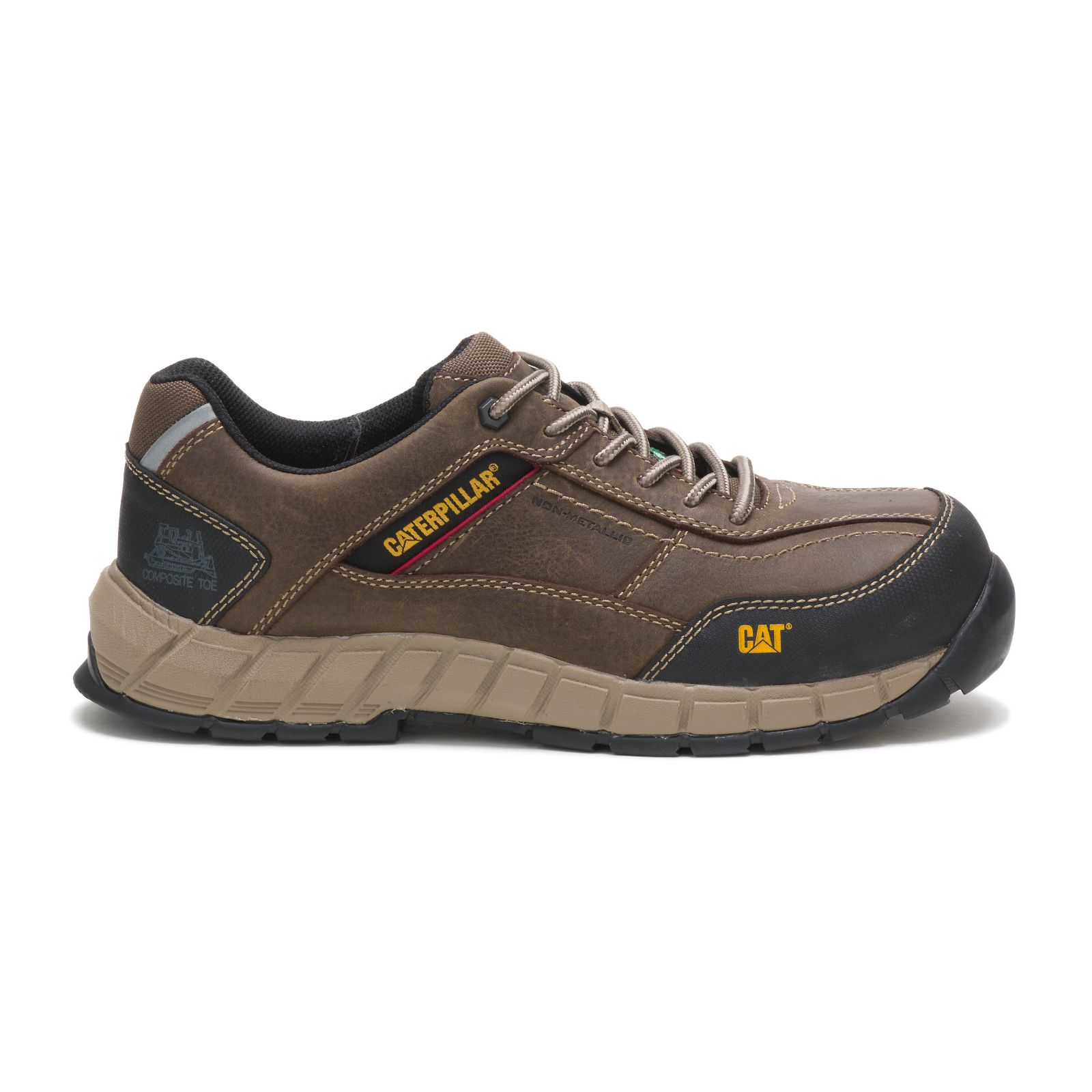 Caterpillar Shoes South Africa - Cat Men's Streamline Leather Csa Composite Toe Work Shoes Dark Grey JZ3957642